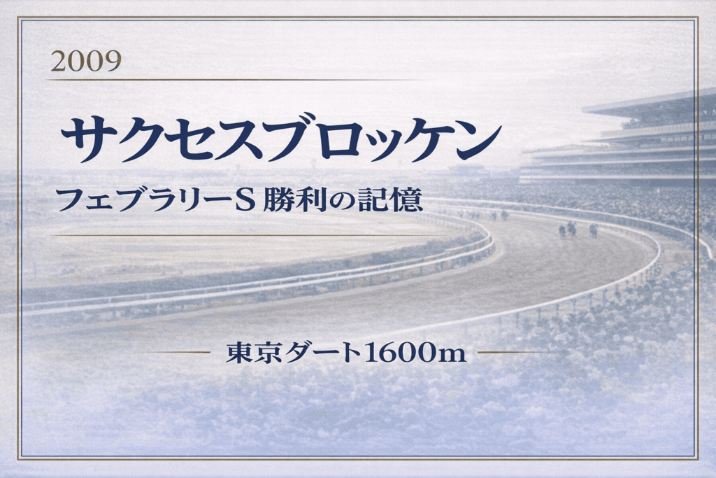 サクセスブロッケン｜フェブラリーS｜歴代の勝ち馬の思い出
