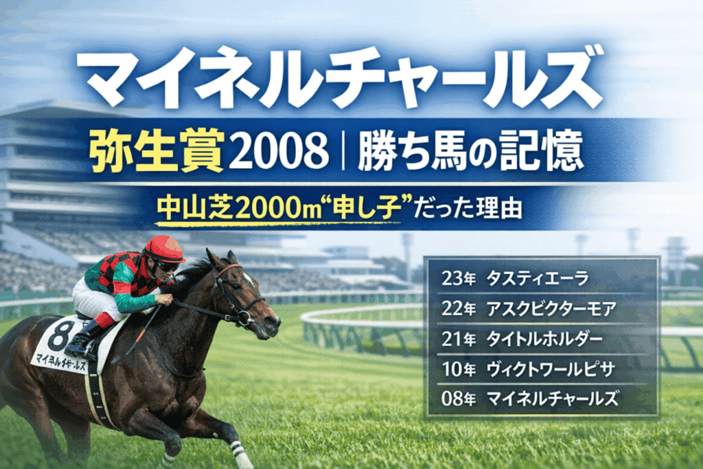 マイネルチャールズ｜弥生賞（2008年）勝ち馬の記憶と、中山芝2000m“申し子”だった理由