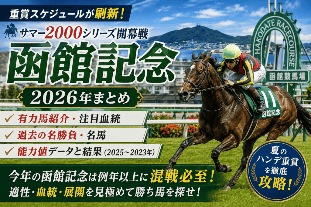 2026年「函館記念」競馬情報会社まとめ