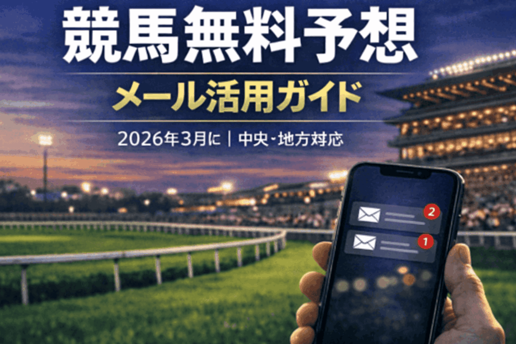 競馬無料予想 2026年3月版(メールアドレス編)|中央・地方の無料予想を徹底活用!